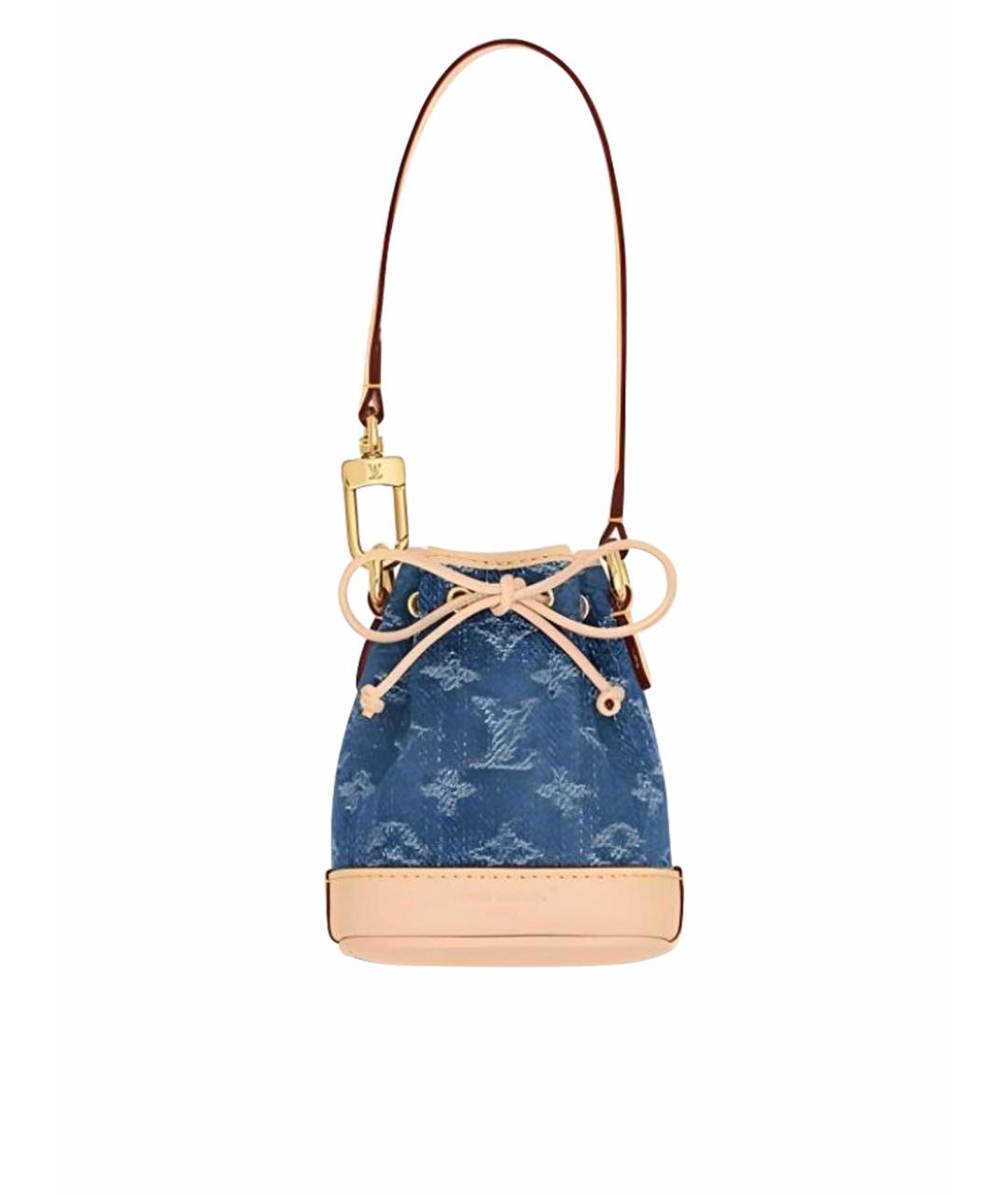 LOUIS VUITTON Голубая деним сумка с короткими ручками, фото 1