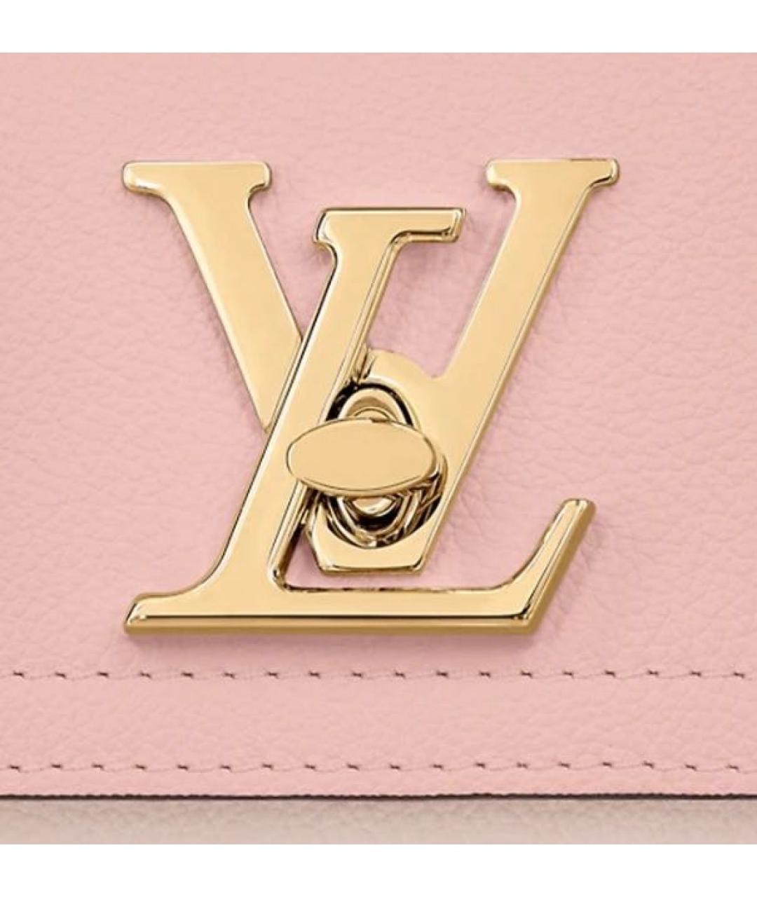 LOUIS VUITTON Розовая кожаная сумка через плечо, фото 2