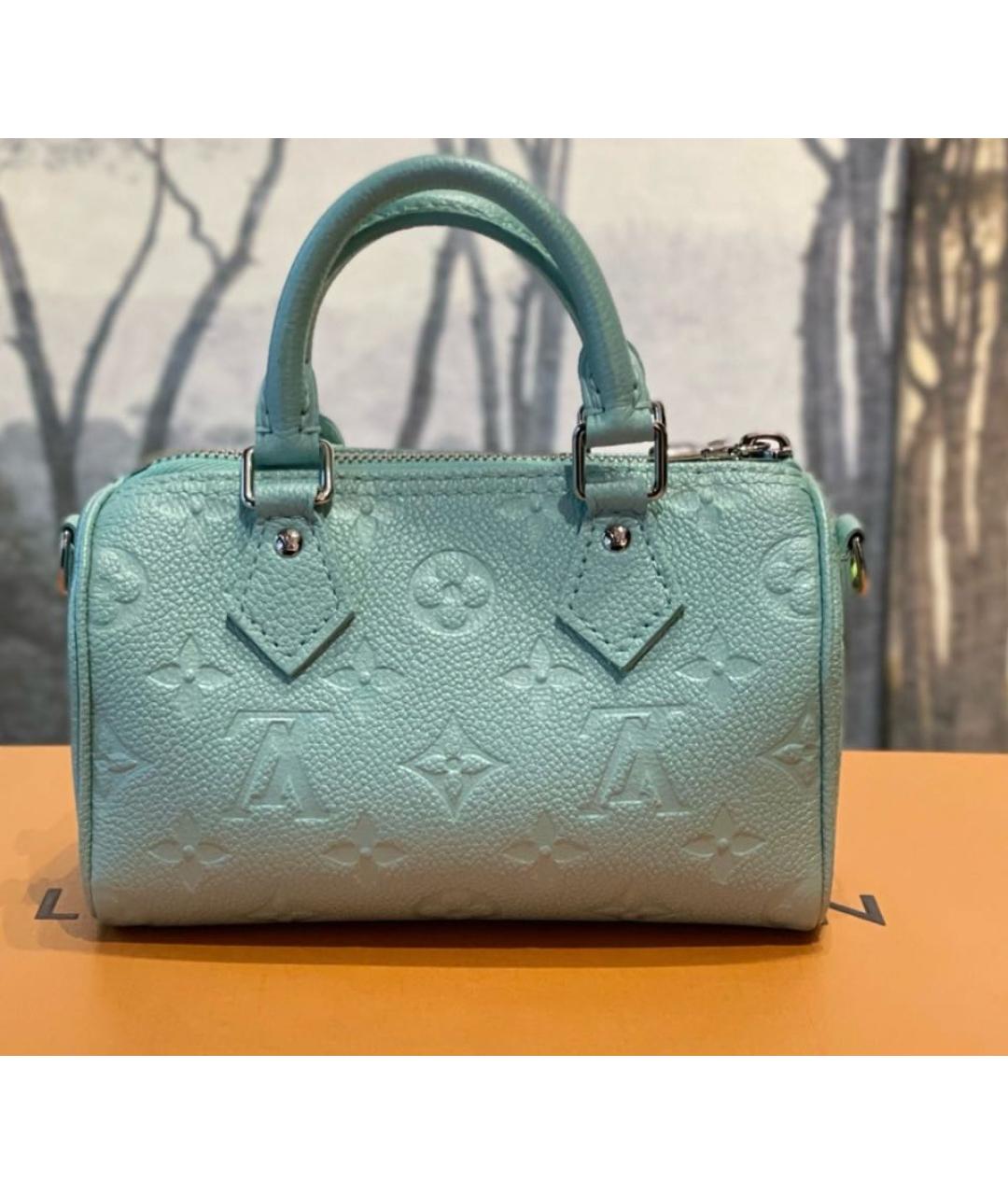 LOUIS VUITTON Бирюзовая кожаная сумка через плечо, фото 3
