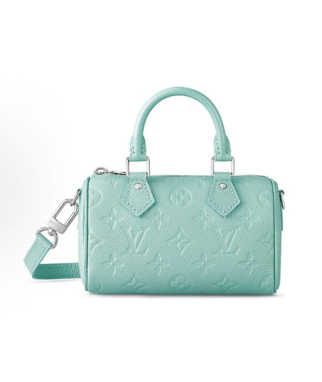 LOUIS VUITTON Бирюзовая кожаная сумка через плечо, фото 4