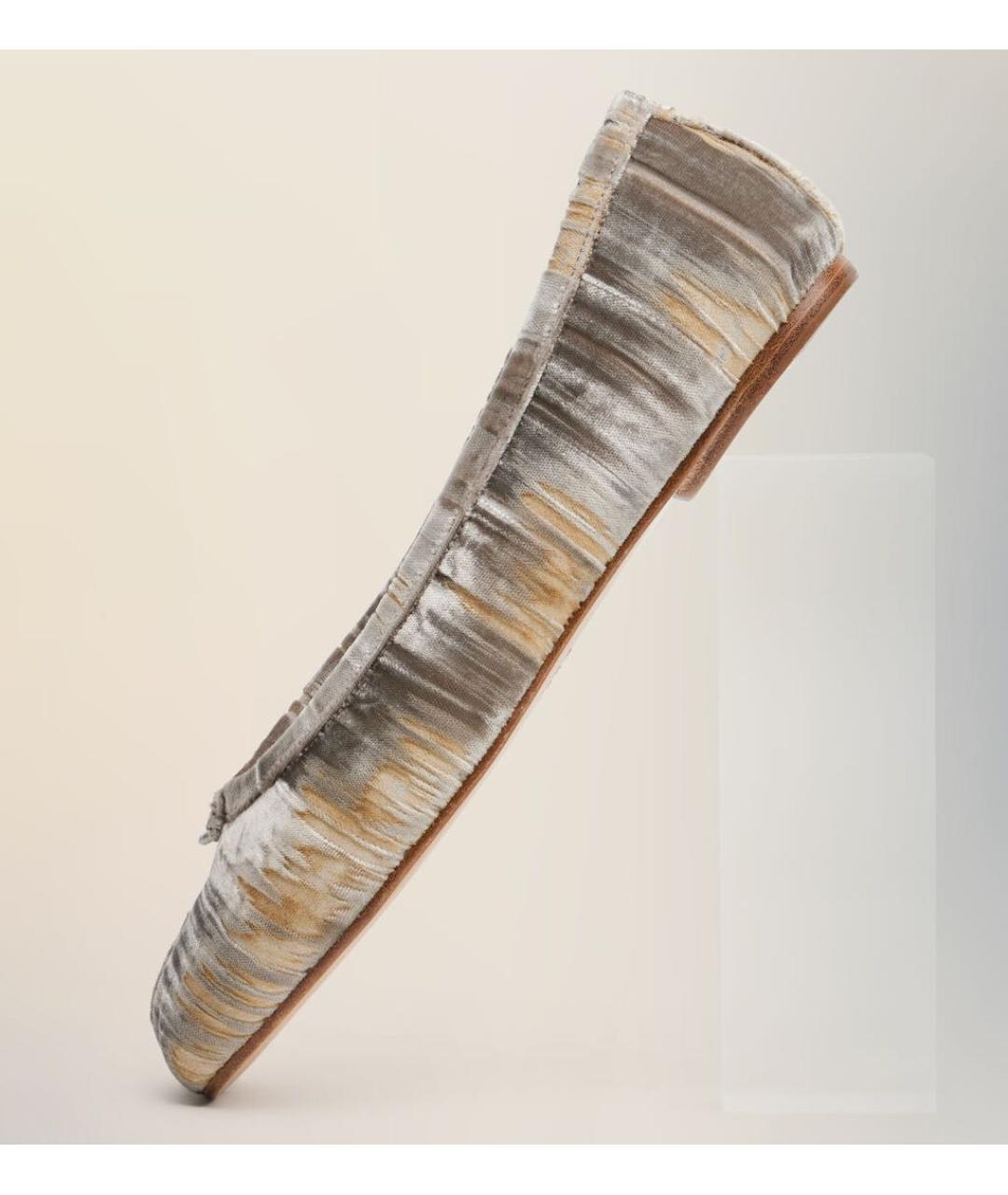 MAISON MARGIELA Коричневые текстильные балетки, фото 7