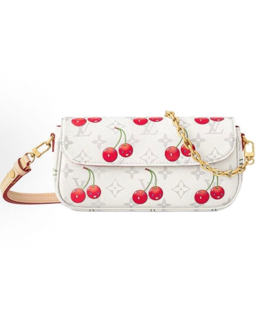 LOUIS VUITTON Белая кожаная сумка через плечо, фото 7
