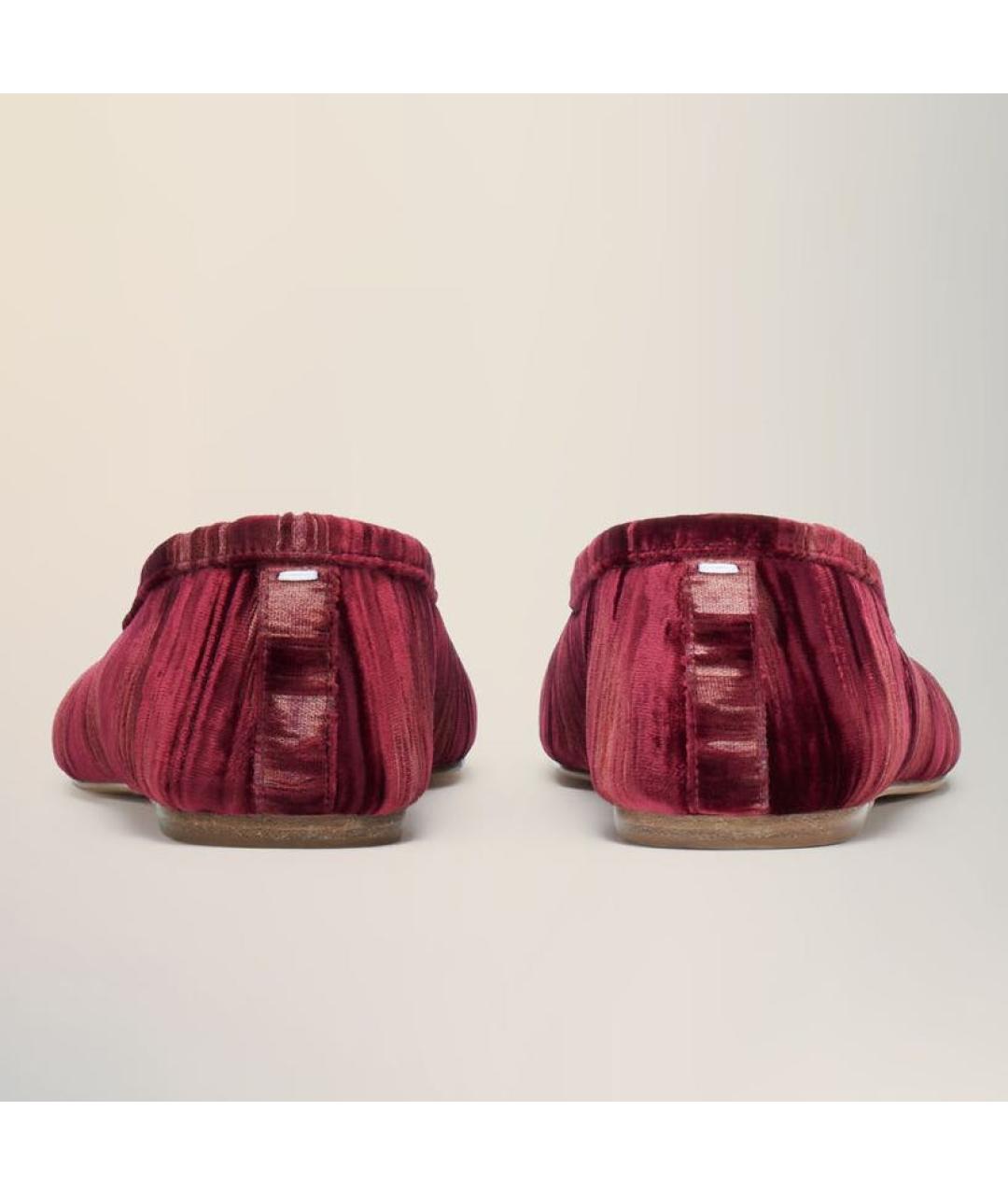 MAISON MARGIELA Красные текстильные балетки, фото 3