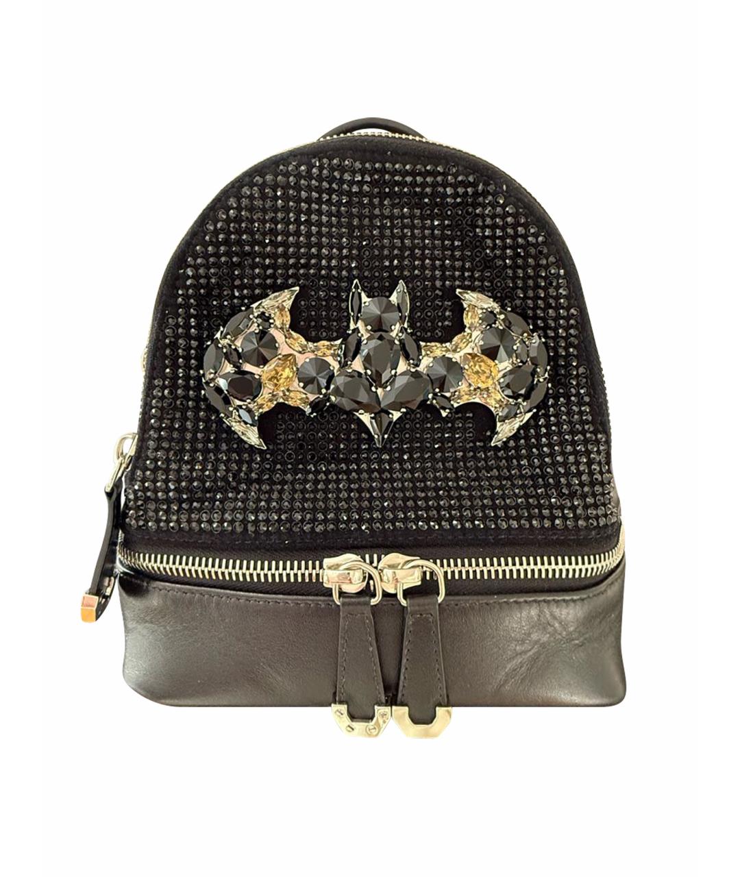 PHILIPP PLEIN Черный кожаный рюкзак, фото 1