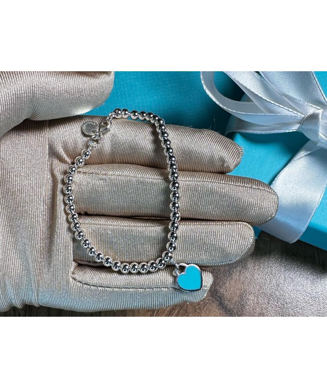 TIFFANY&CO Бирюзовый серебряный браслет, фото 5
