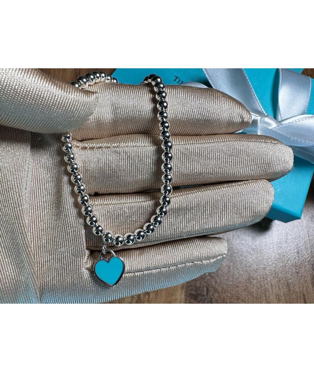 TIFFANY&CO Бирюзовый серебряный браслет, фото 2