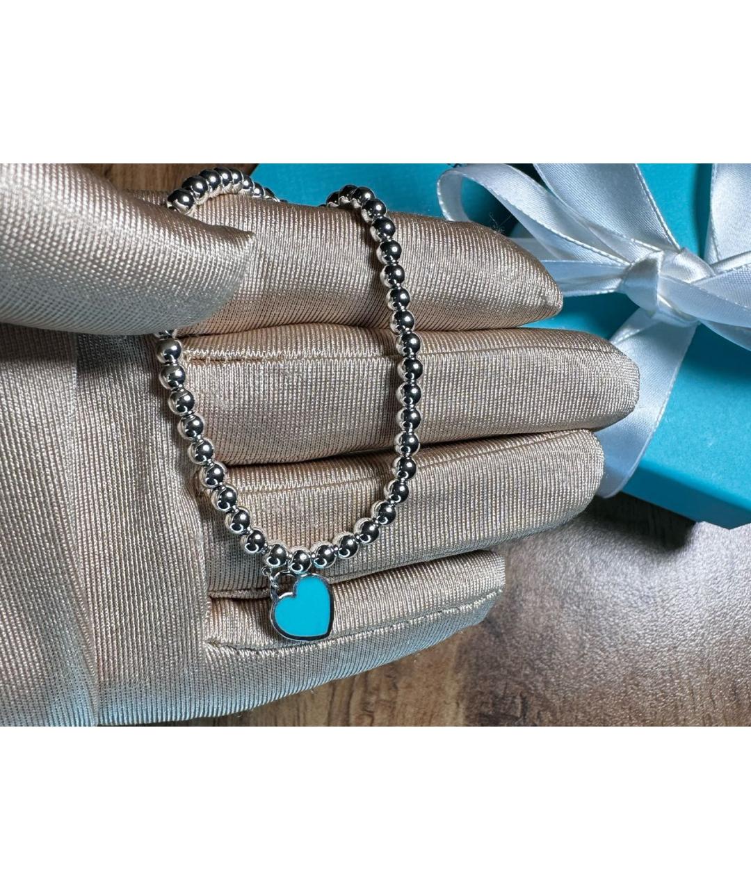 TIFFANY&CO Бирюзовый серебряный браслет, фото 4