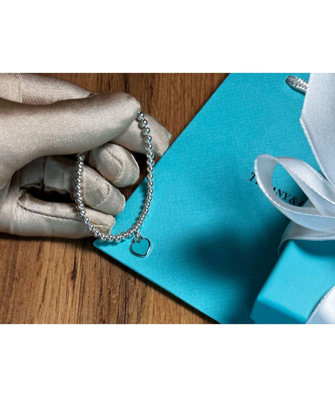 TIFFANY&CO Бирюзовый серебряный браслет, фото 7