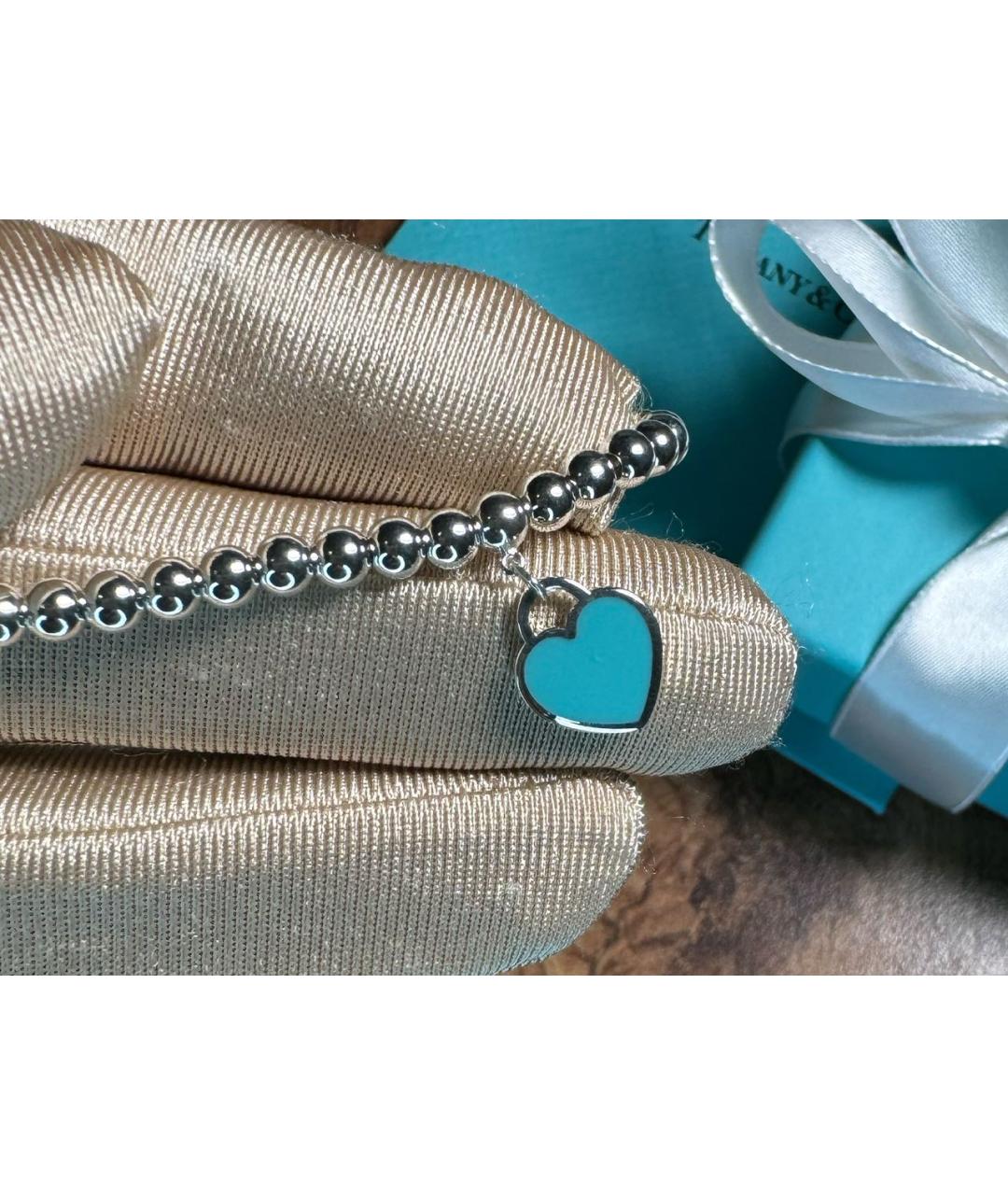 TIFFANY&CO Бирюзовый серебряный браслет, фото 9