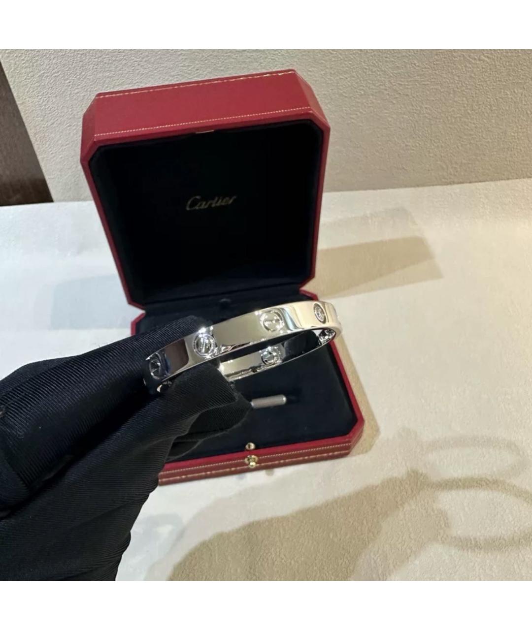 CARTIER Белый браслет из белого золота, фото 4