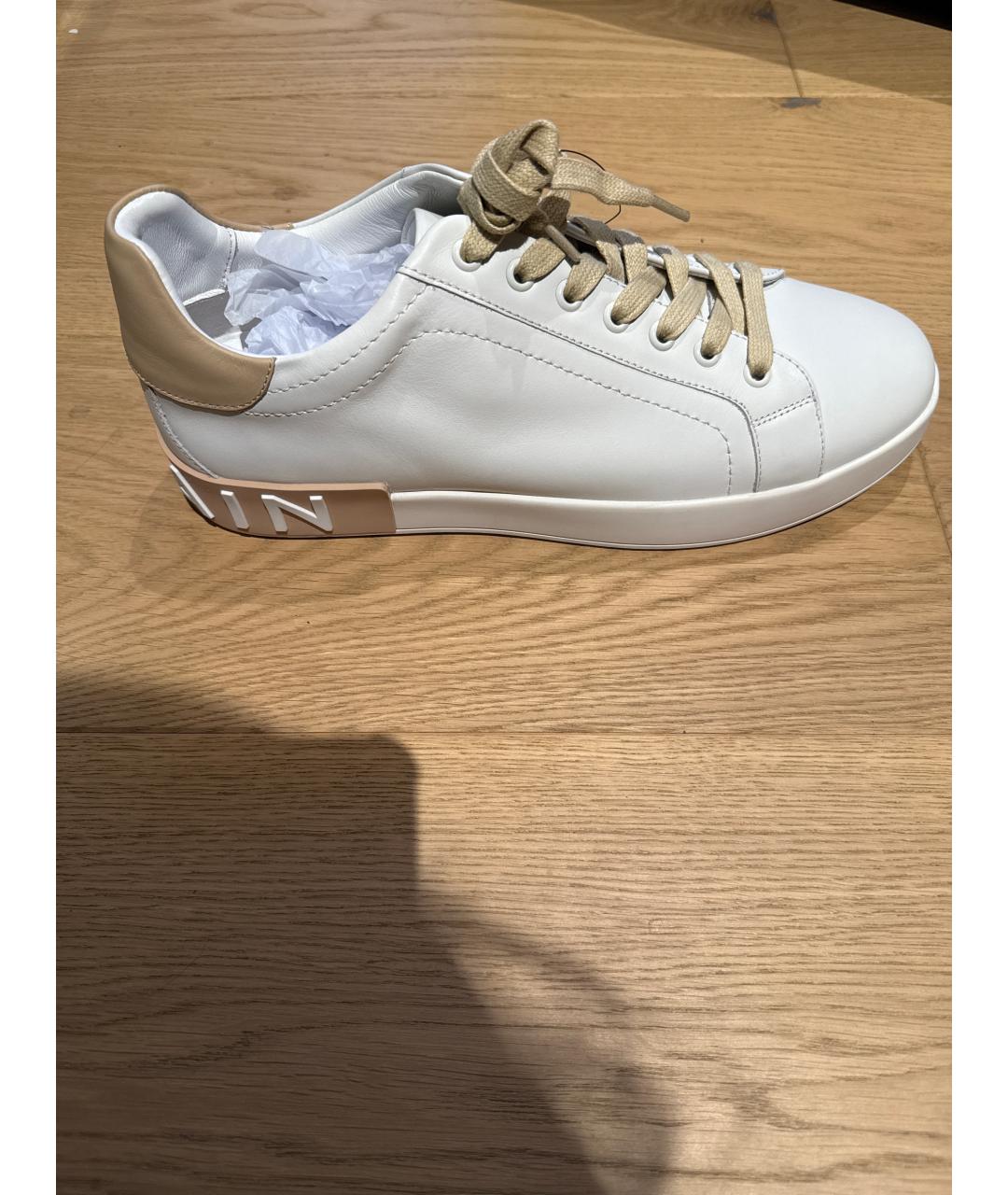 BALMAIN Белые кожаные кеды, фото 4