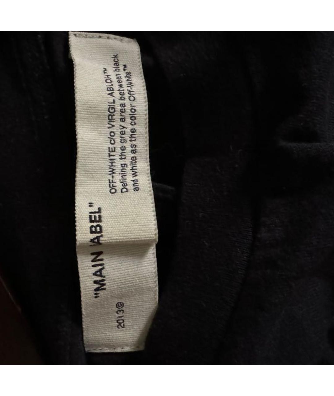 OFF-WHITE Черная хлопковая футболка, фото 4