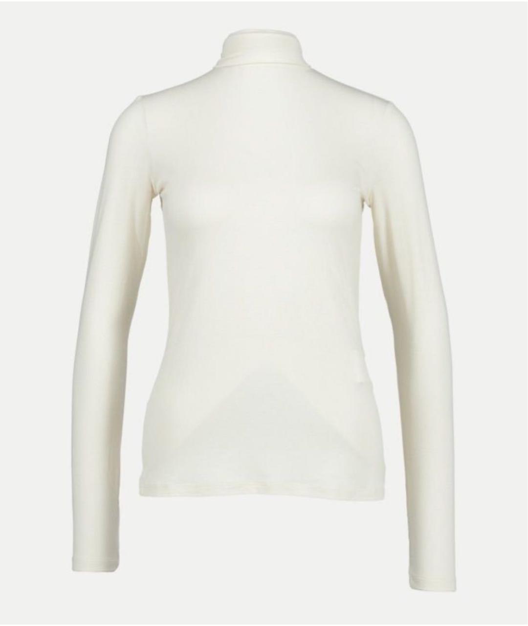 WEEKEND MAX MARA Белая вискозная водолазка, фото 7