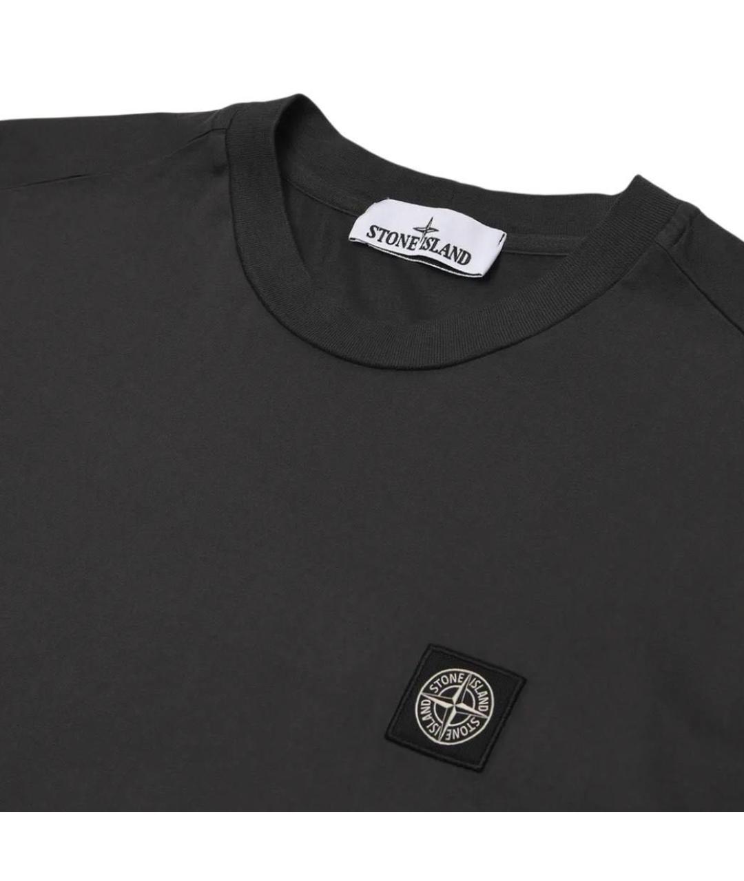 STONE ISLAND Хлопковая футболка, фото 2