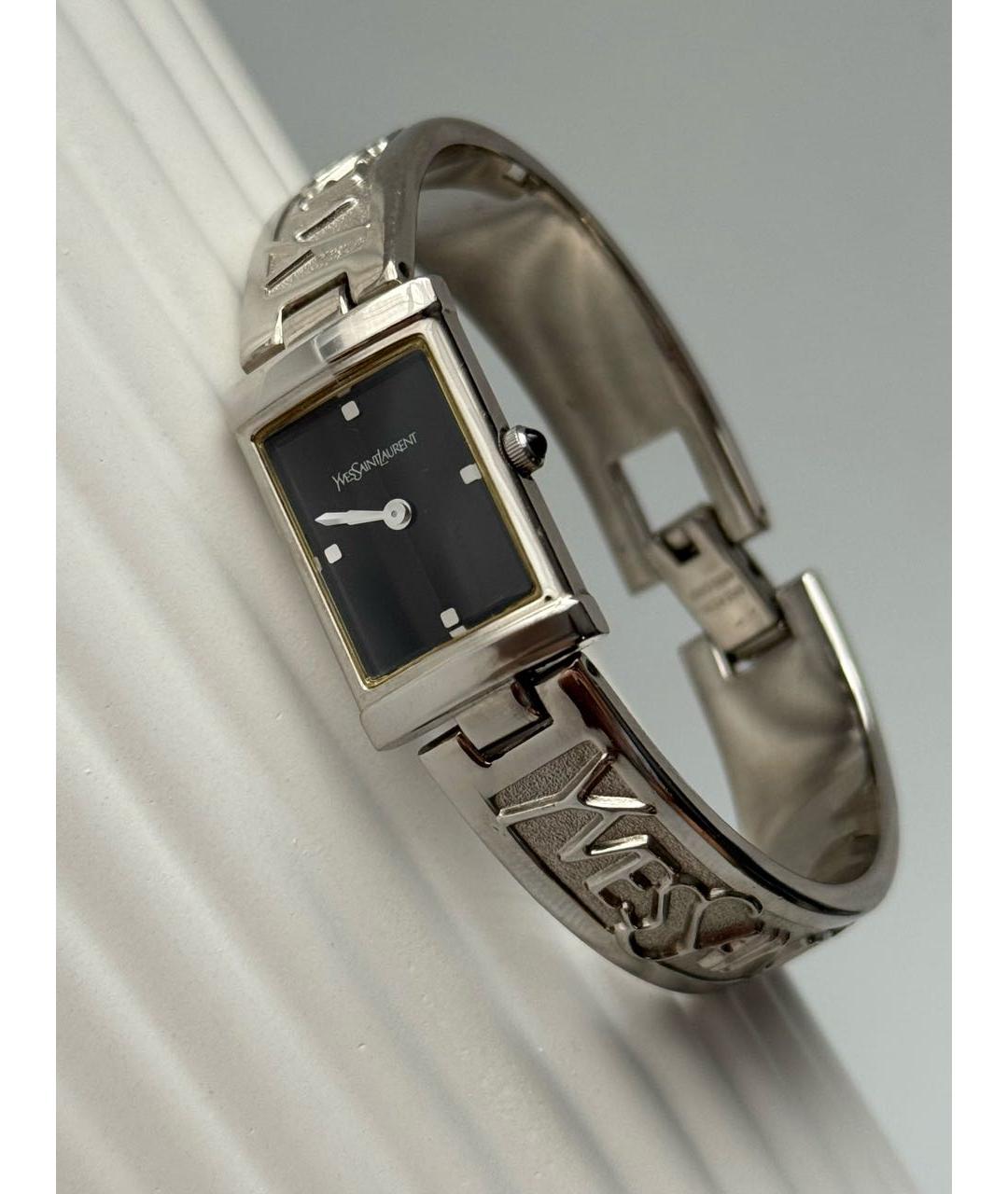 SAINT LAURENT Серебряные металлические часы, фото 4