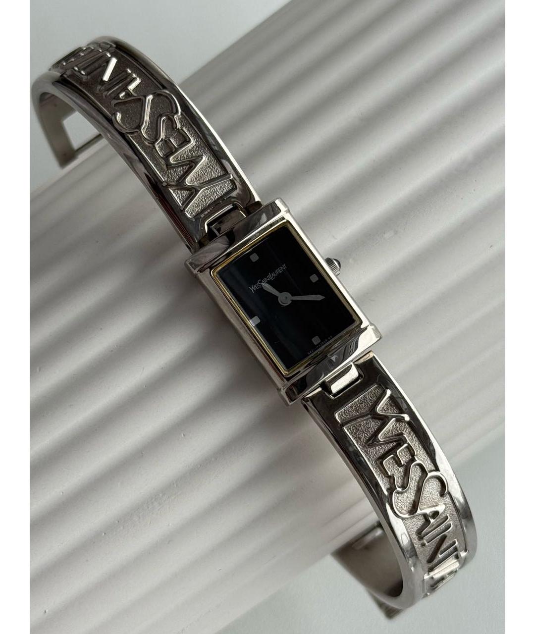 SAINT LAURENT Серебряные металлические часы, фото 2