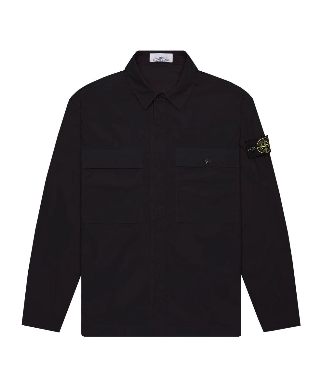 STONE ISLAND Черная хлопковая куртка, фото 1