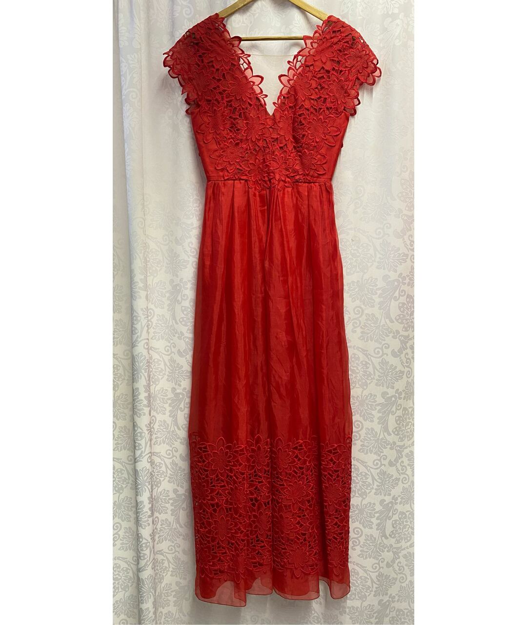 ALBERTA FERRETTI Красное повседневное платье, фото 2