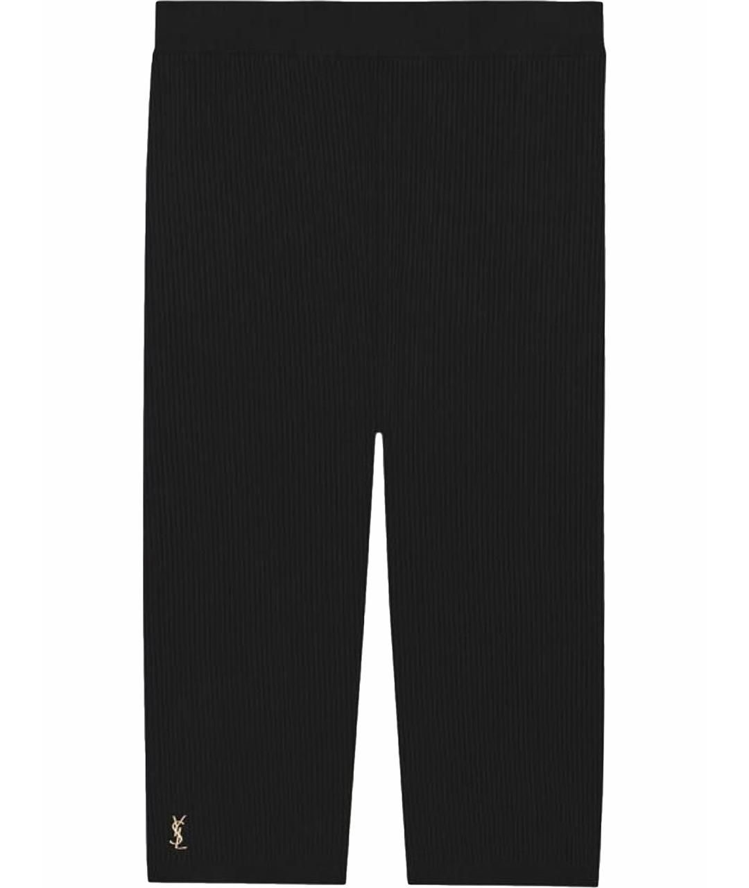 SAINT LAURENT Черные леггинсы и велосипедки, фото 1
