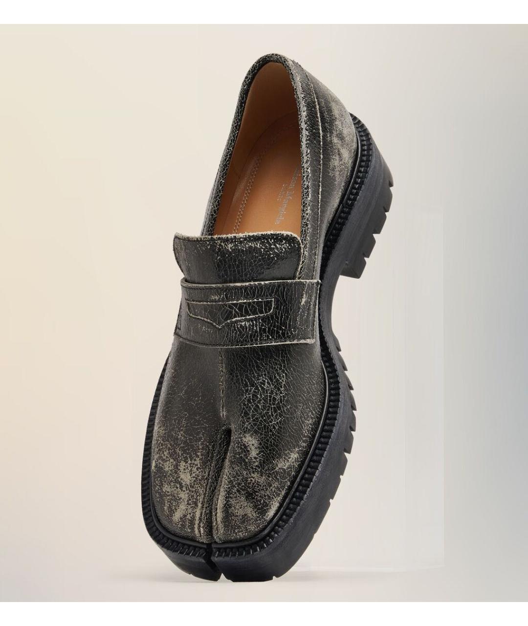 MAISON MARGIELA Черные кожаные лоферы, фото 2