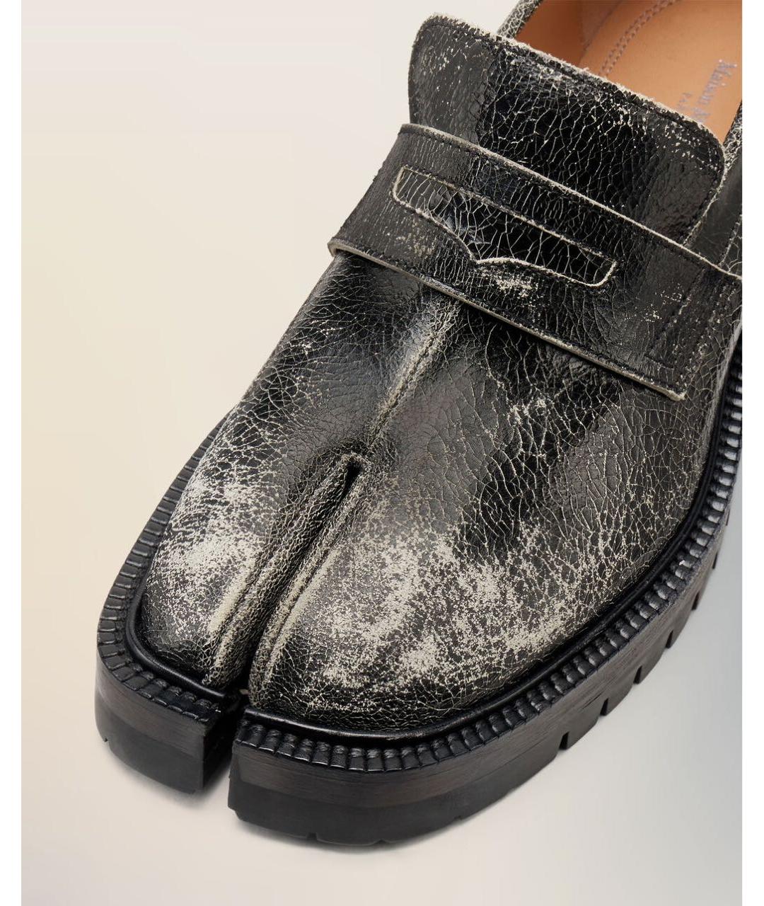 MAISON MARGIELA Черные кожаные лоферы, фото 5