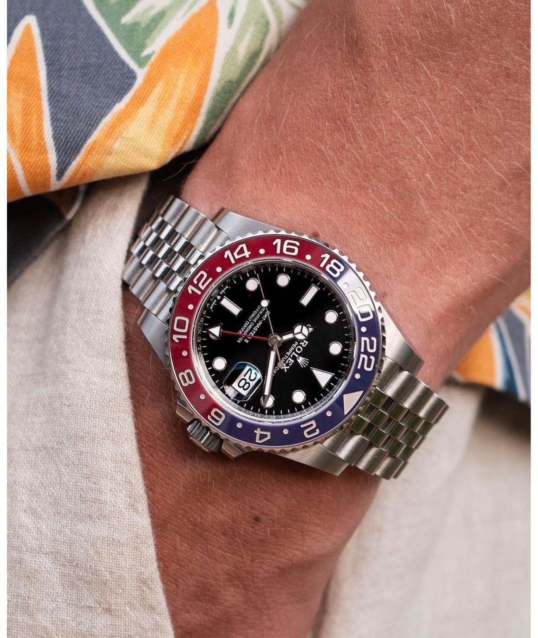 ROLEX Черные стальные часы, фото 8