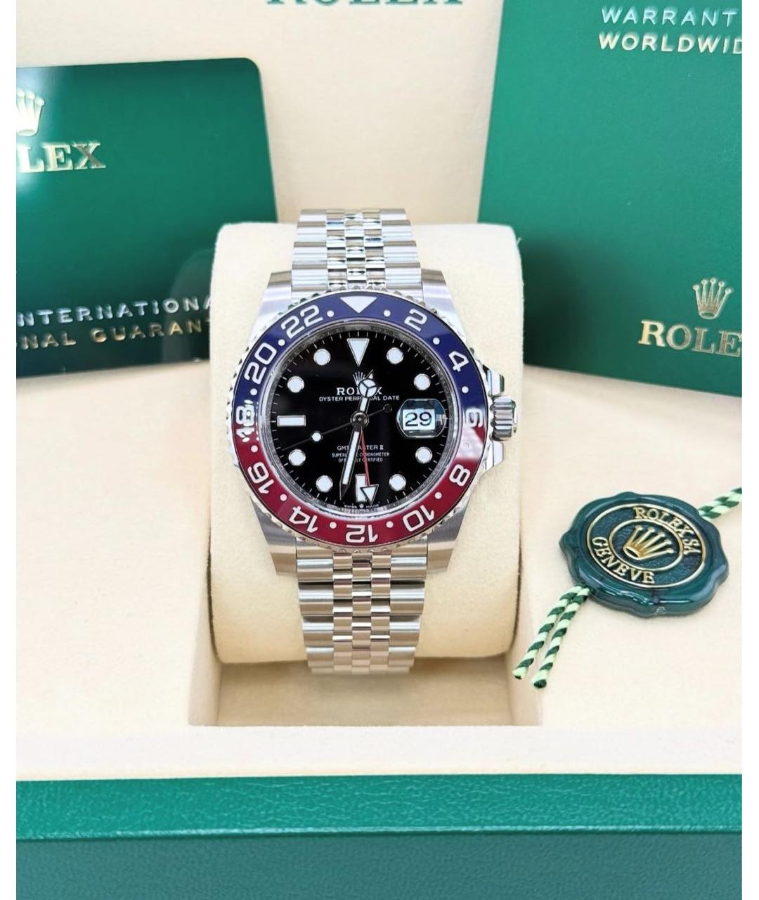 ROLEX Черные стальные часы, фото 2