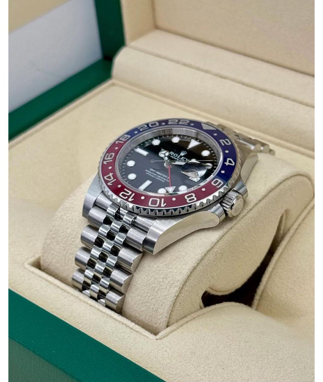ROLEX Черные стальные часы, фото 4