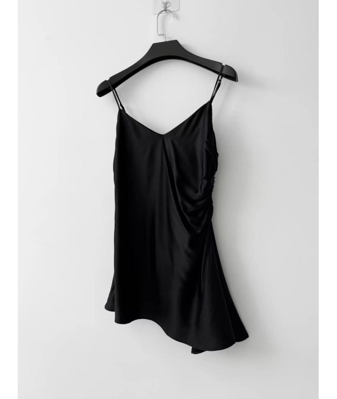 MM6 MAISON MARGIELA Черная вискозная майка, фото 2