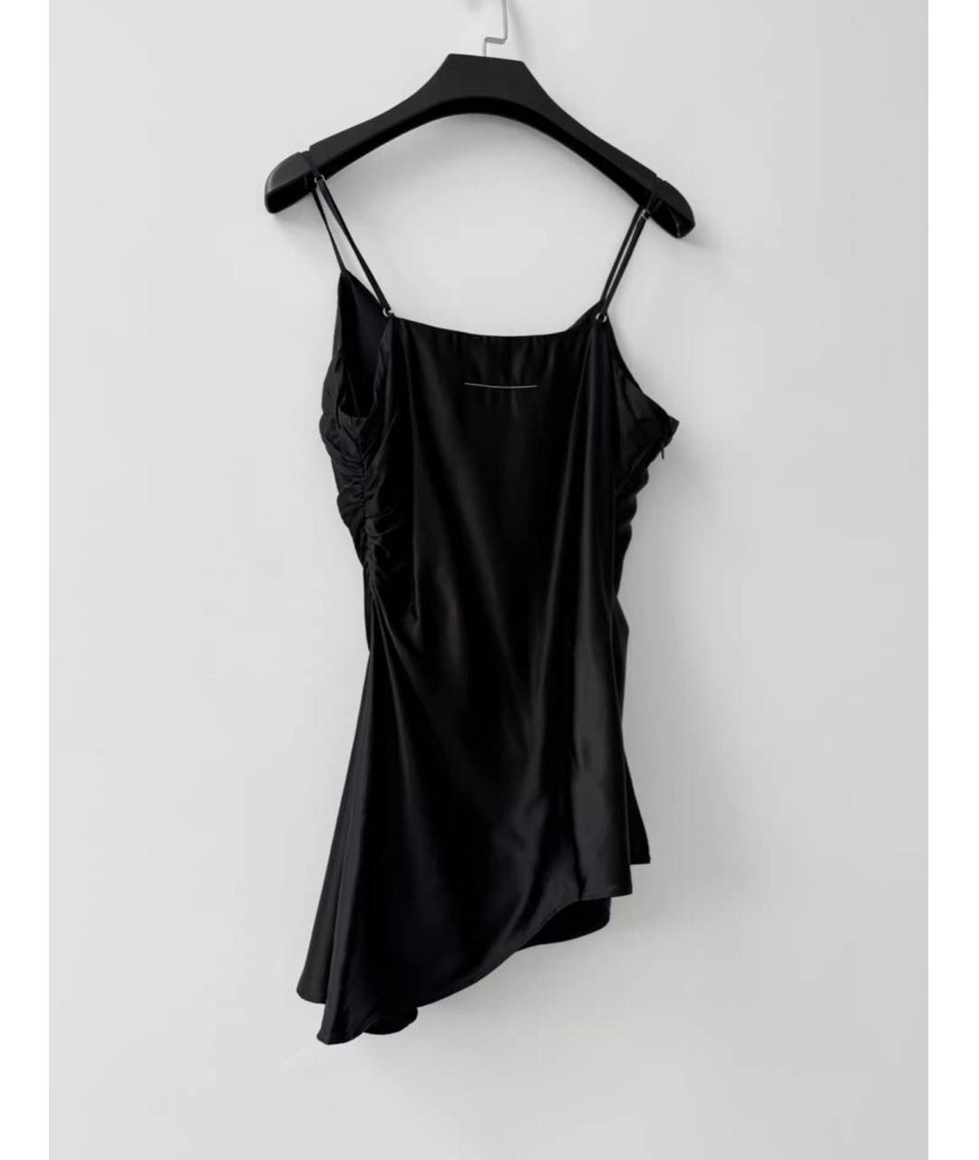 MM6 MAISON MARGIELA Черная вискозная майка, фото 3
