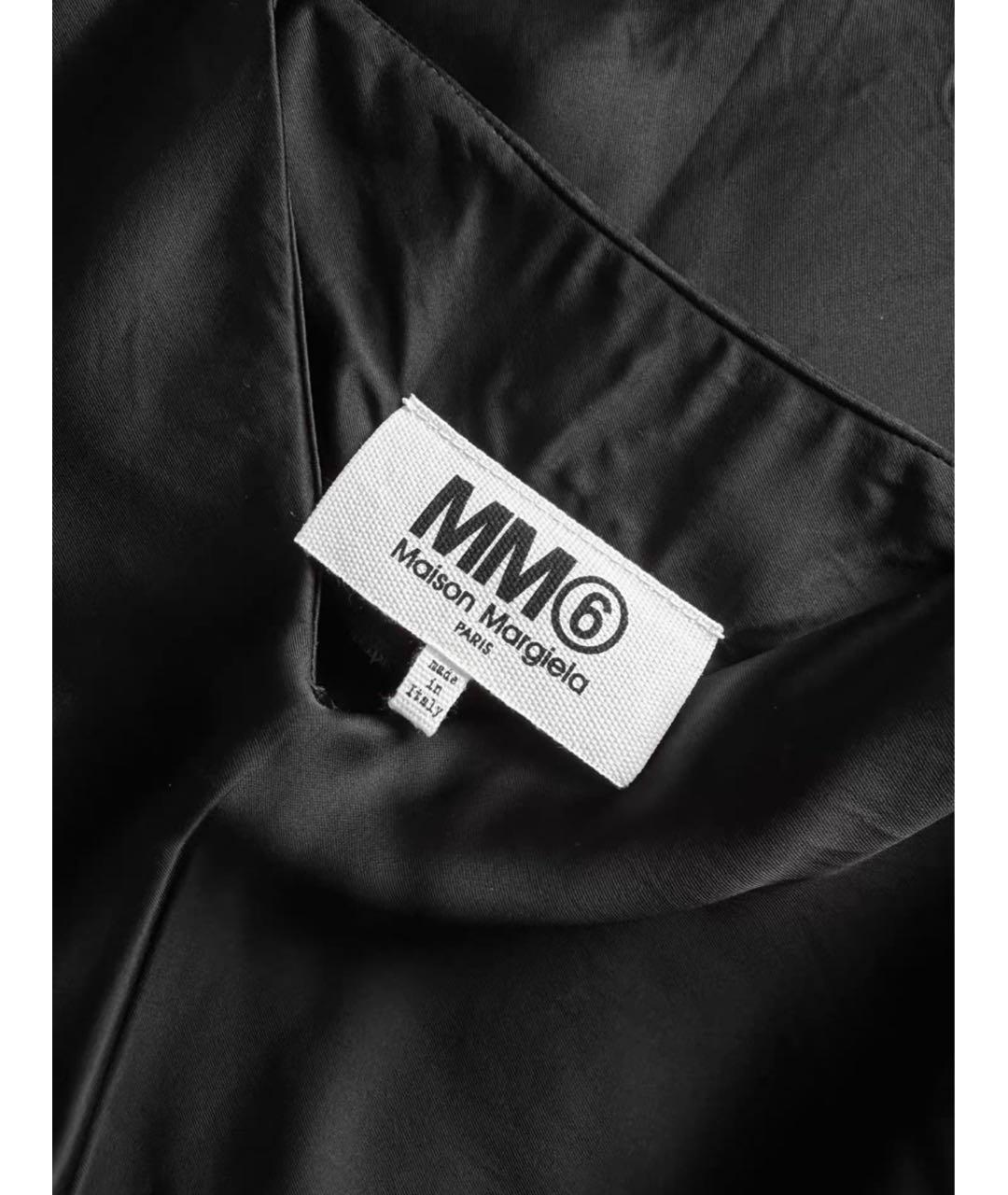 MM6 MAISON MARGIELA Черная вискозная майка, фото 4