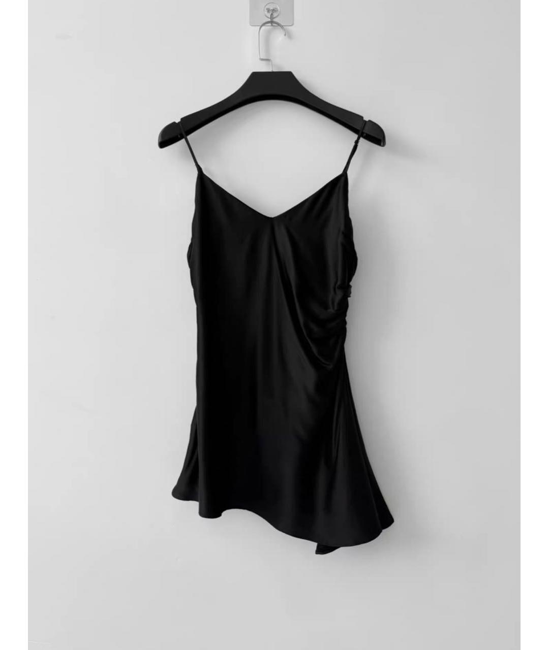 MM6 MAISON MARGIELA Черная вискозная майка, фото 7