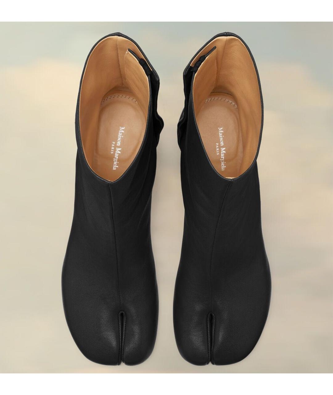 MAISON MARGIELA Черные кожаные сапоги, фото 4