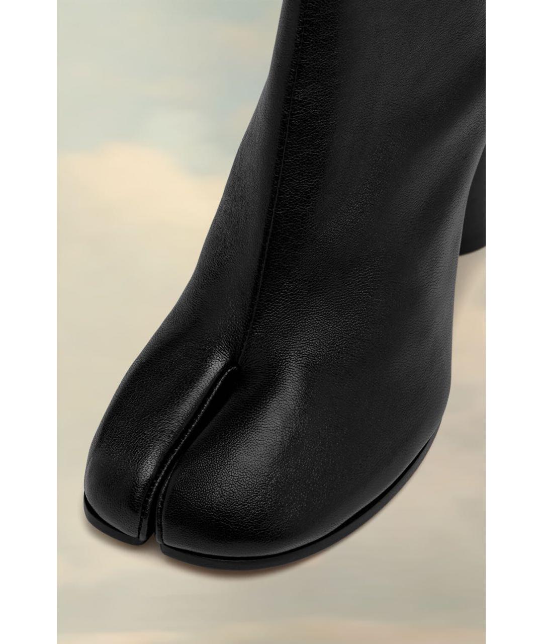 MAISON MARGIELA Черные кожаные сапоги, фото 5
