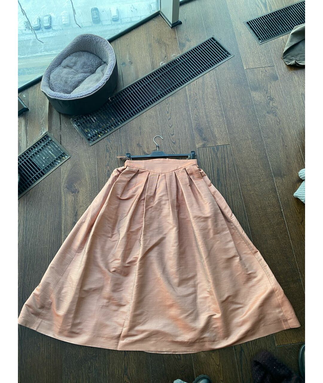 MUGLER VINTAGE Розовая ацетатная юбка макси, фото 7