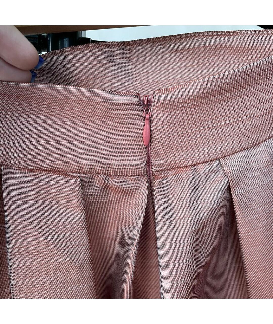 MUGLER VINTAGE Розовая ацетатная юбка макси, фото 3