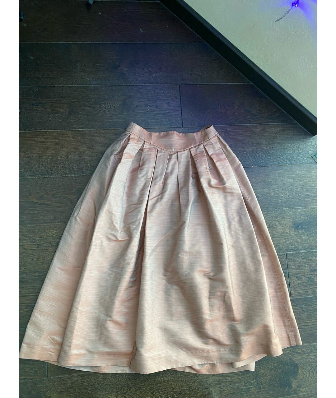 MUGLER VINTAGE Розовая ацетатная юбка макси, фото 8