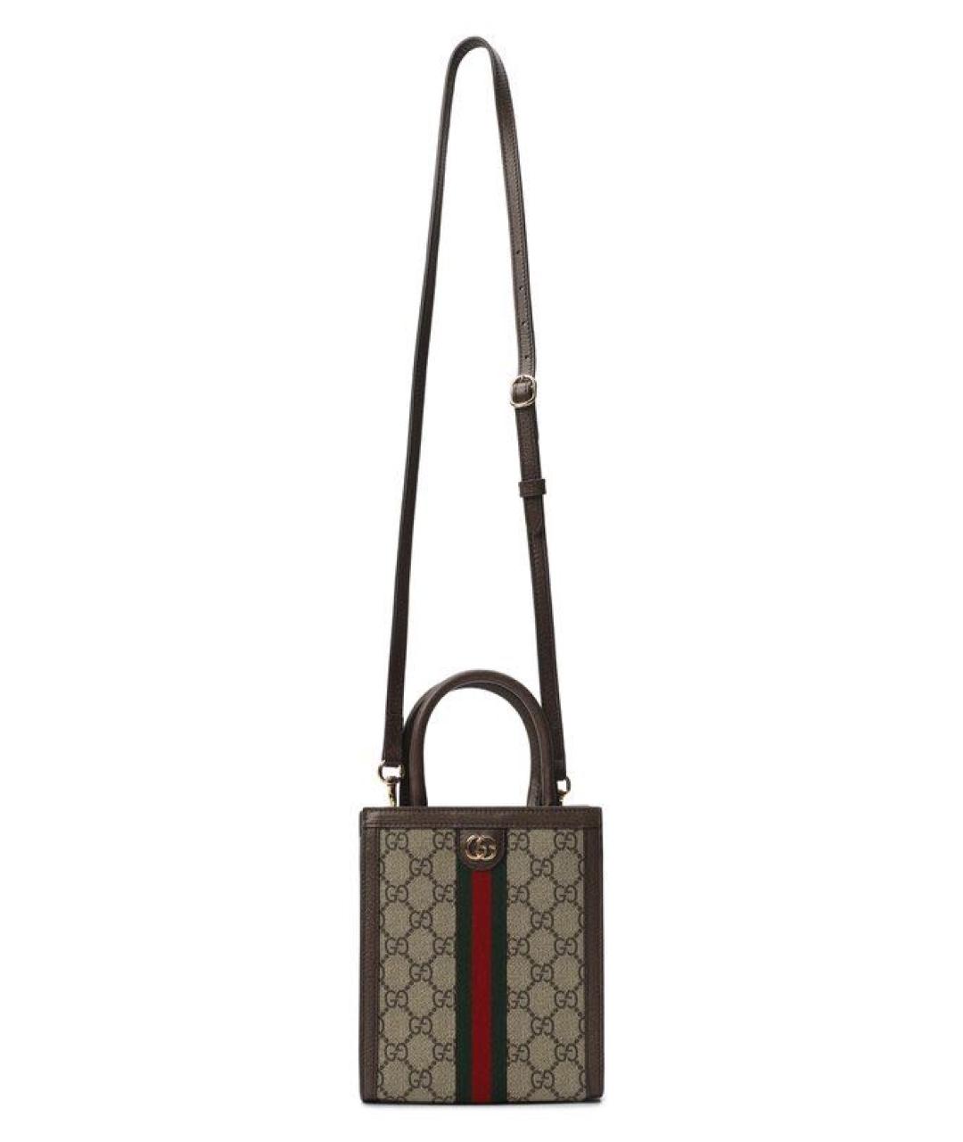 GUCCI Коричневая сумка с короткими ручками, фото 2