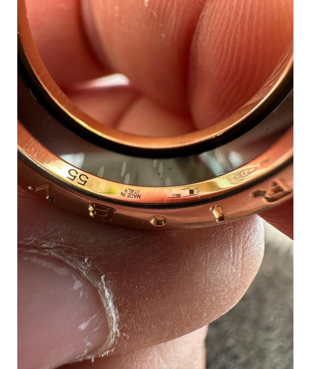 BVLGARI Черное кольцо из розового золота, фото 5