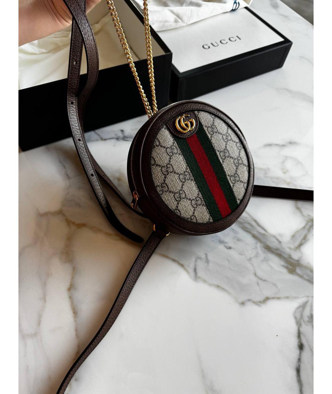 GUCCI Коричневый кожаный рюкзак, фото 2