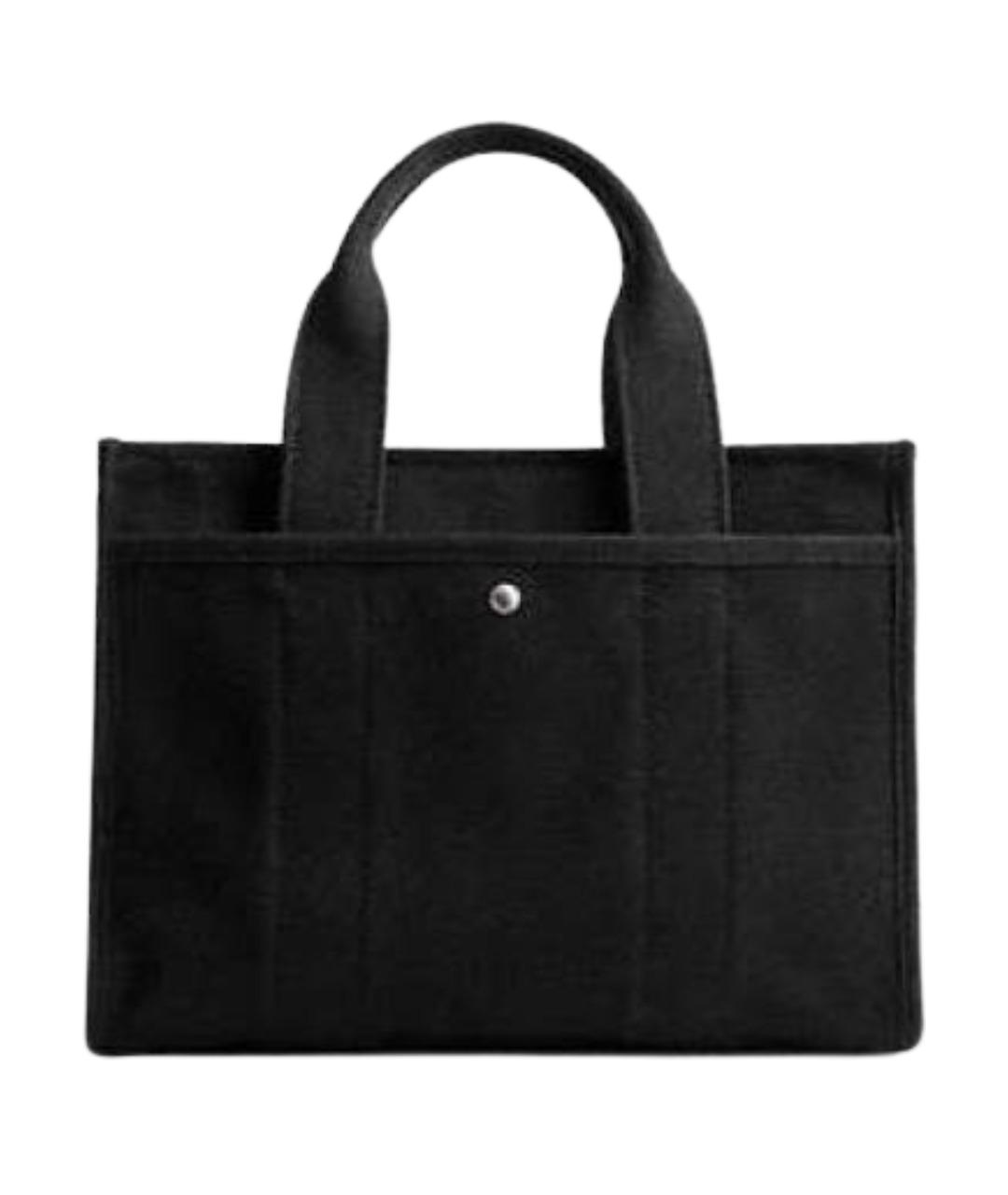 COACH Черная хлопковая сумка тоут, фото 3