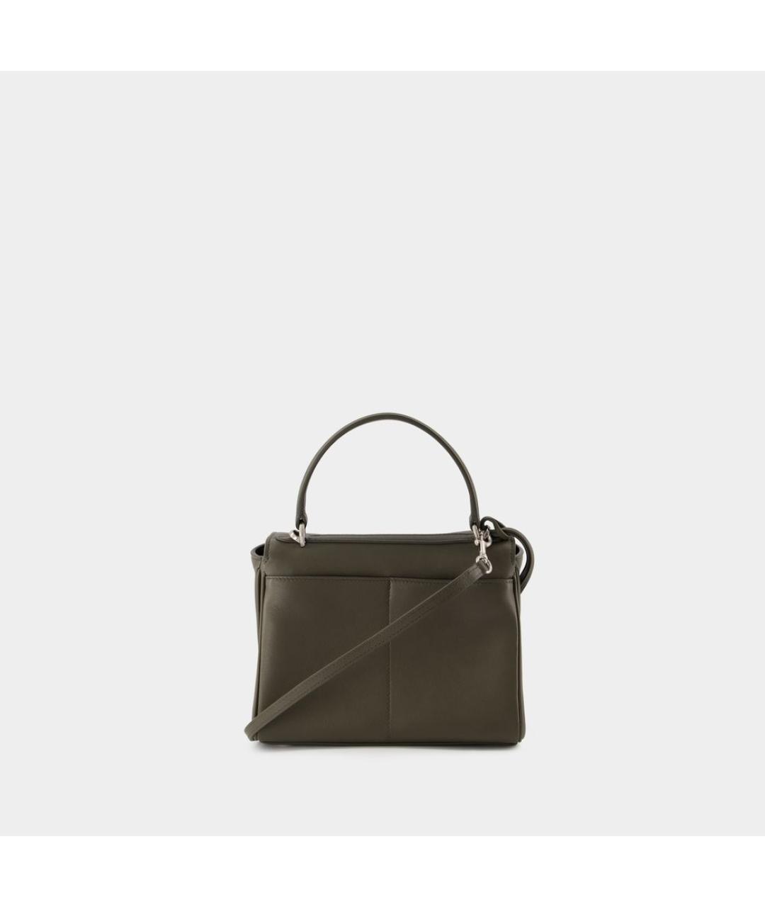 BALENCIAGA Хаки кожаная сумка через плечо, фото 3
