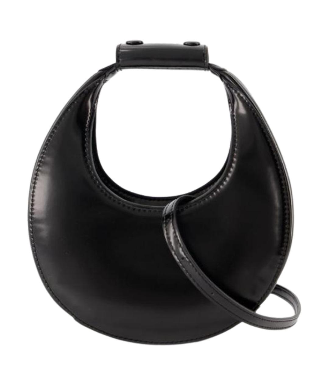 STAUD Черная кожаная сумка с короткими ручками, фото 1