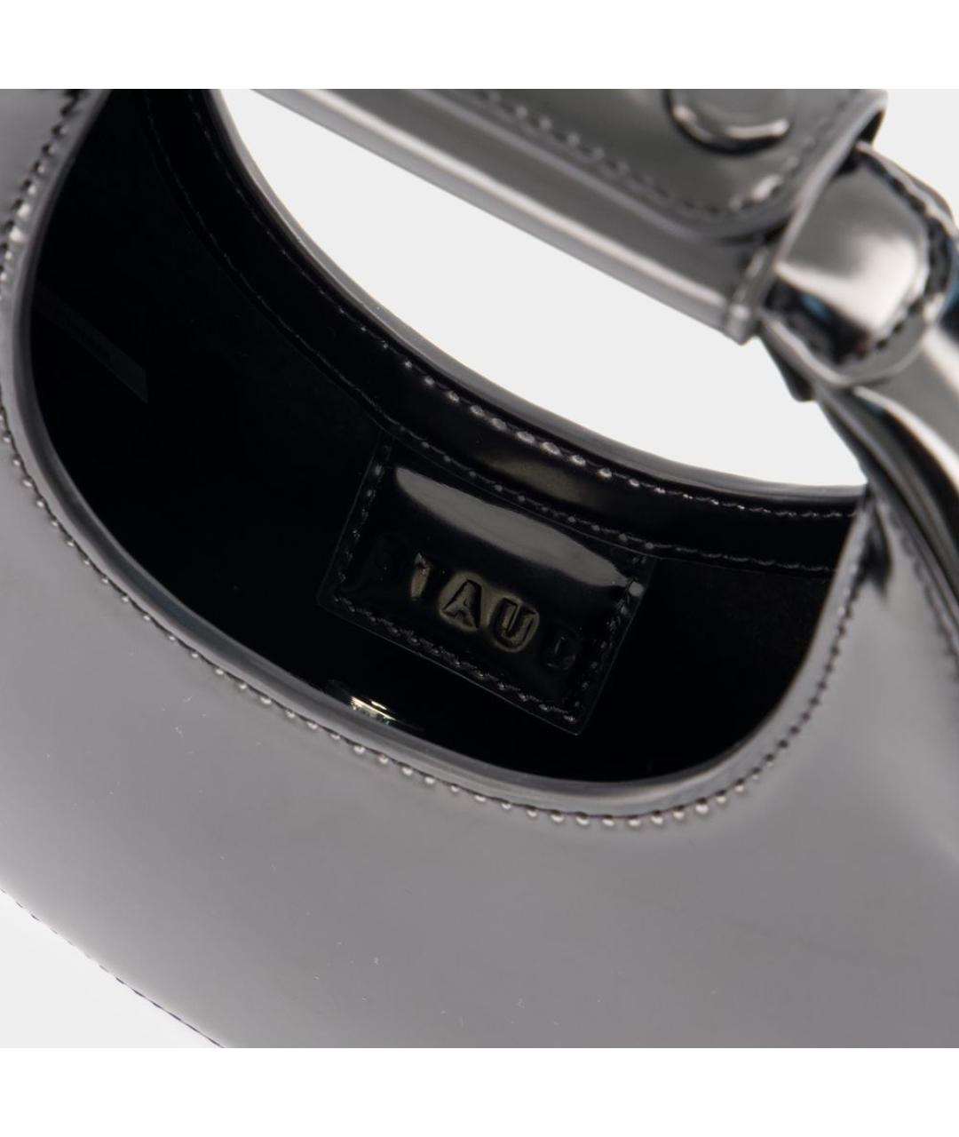 STAUD Черная кожаная сумка с короткими ручками, фото 4