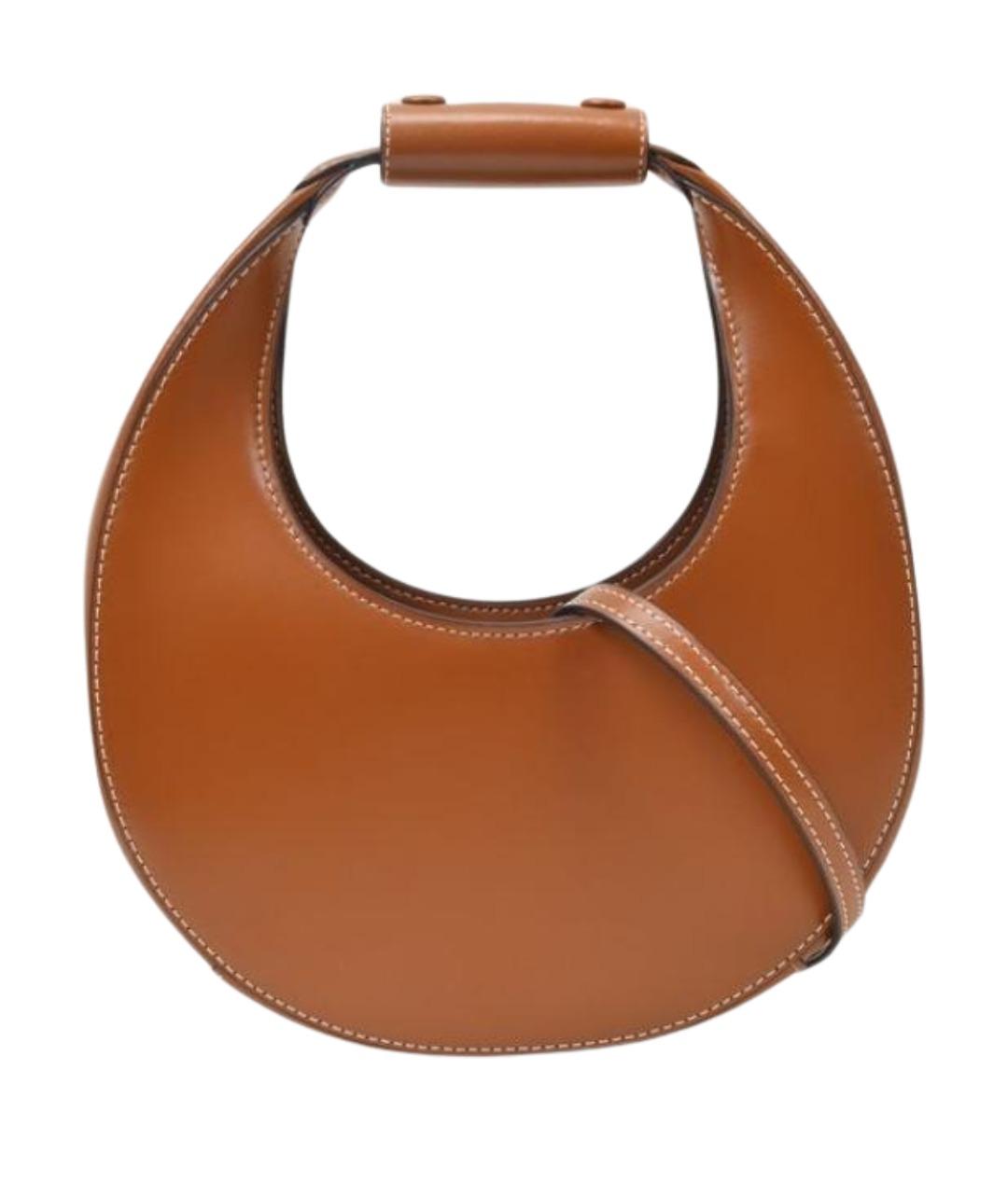 STAUD Коричневая кожаная сумка через плечо, фото 1