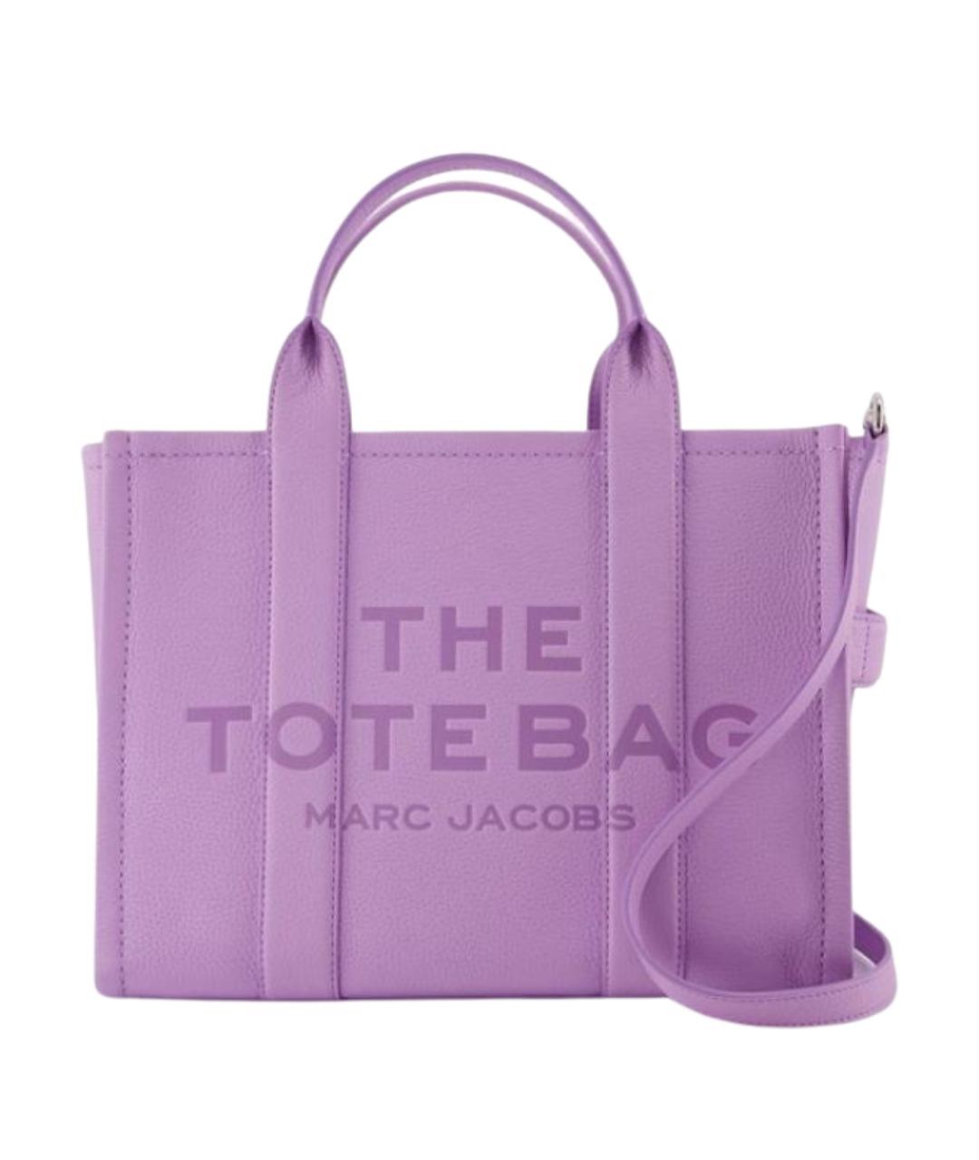 MARC JACOBS Фиолетовая кожаная сумка тоут, фото 1