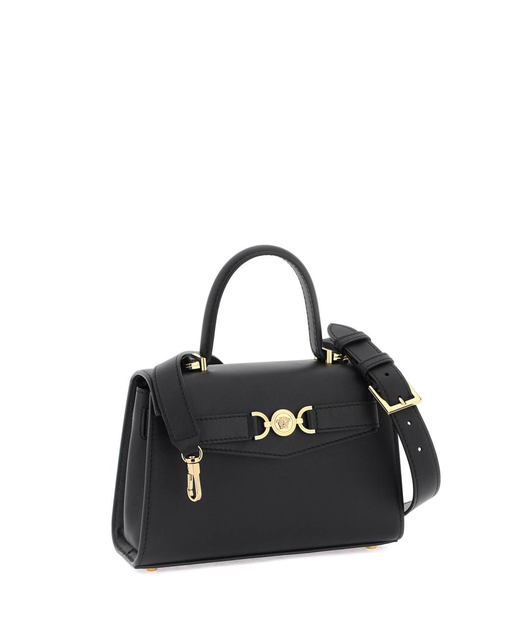 VERSACE Черная кожаная сумка тоут, фото 3