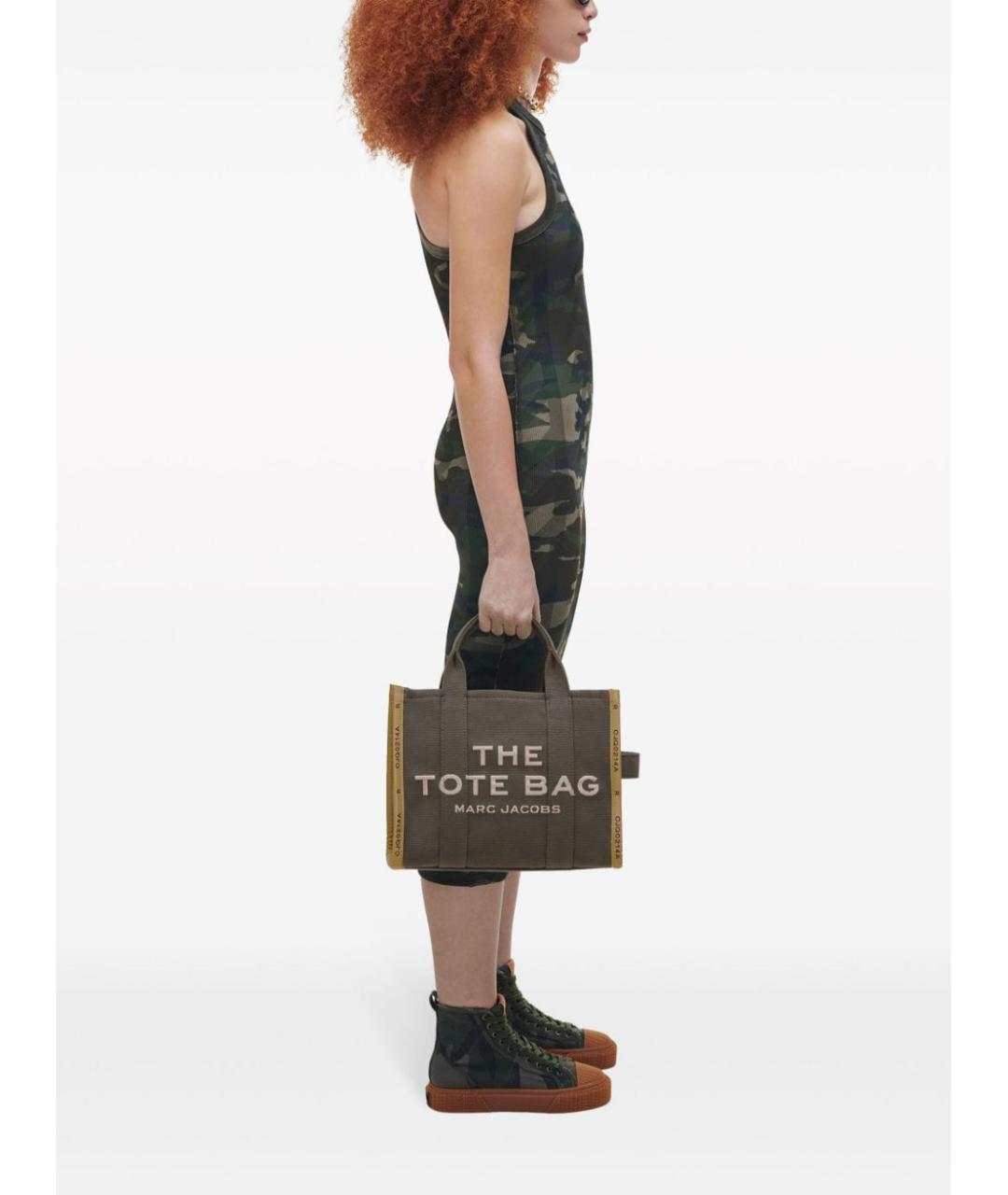 MARC JACOBS Хаки хлопковая сумка тоут, фото 4