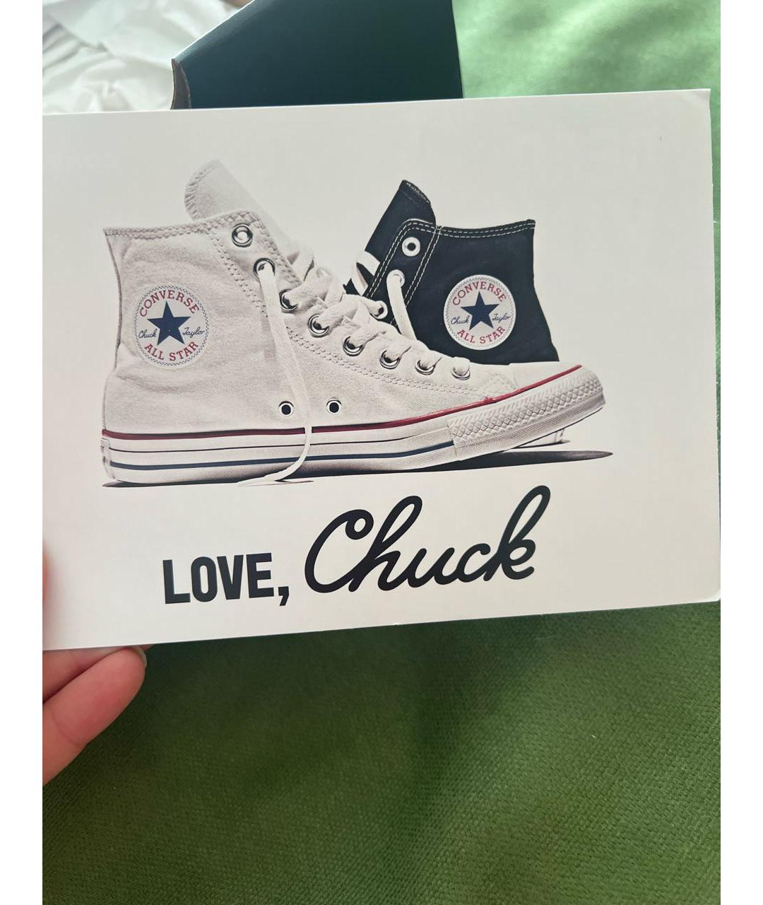 CONVERSE Бордовые текстильные высокие кроссовки / кеды, фото 6