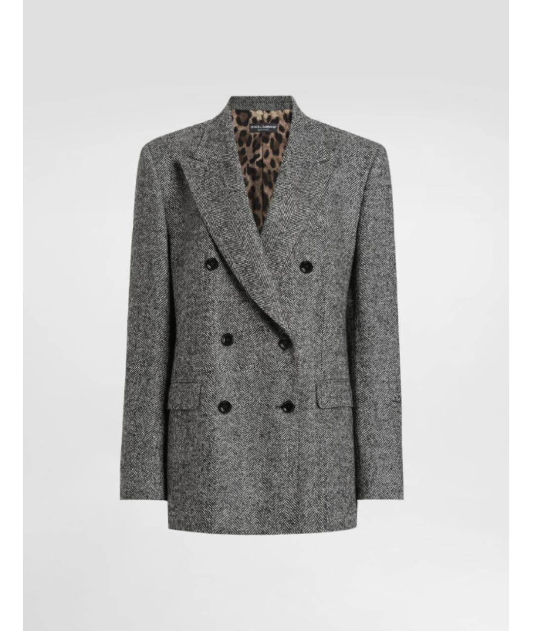 DOLCE&GABBANA Серый жакет/пиджак, фото 1